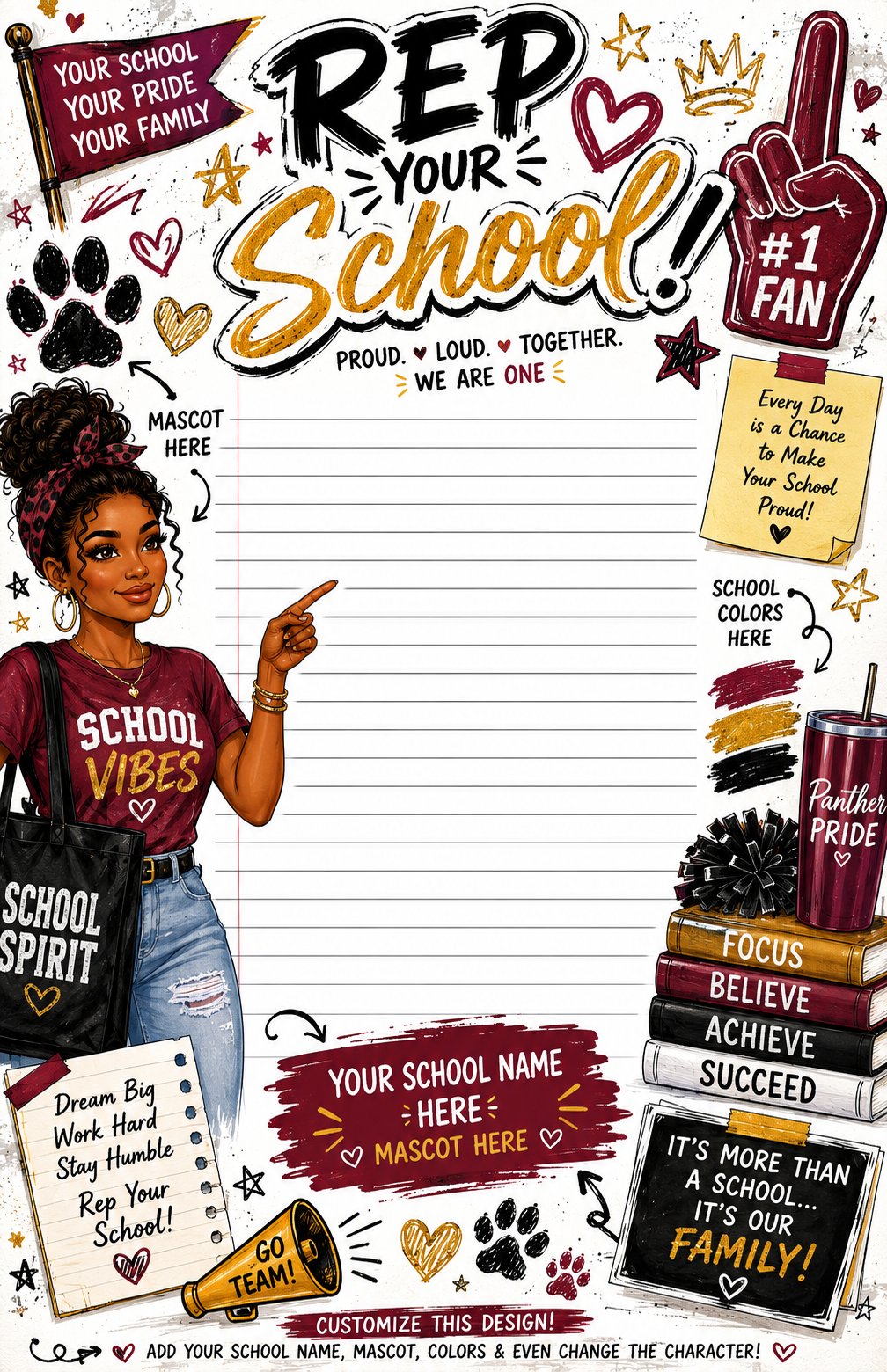 Rep your school notepad