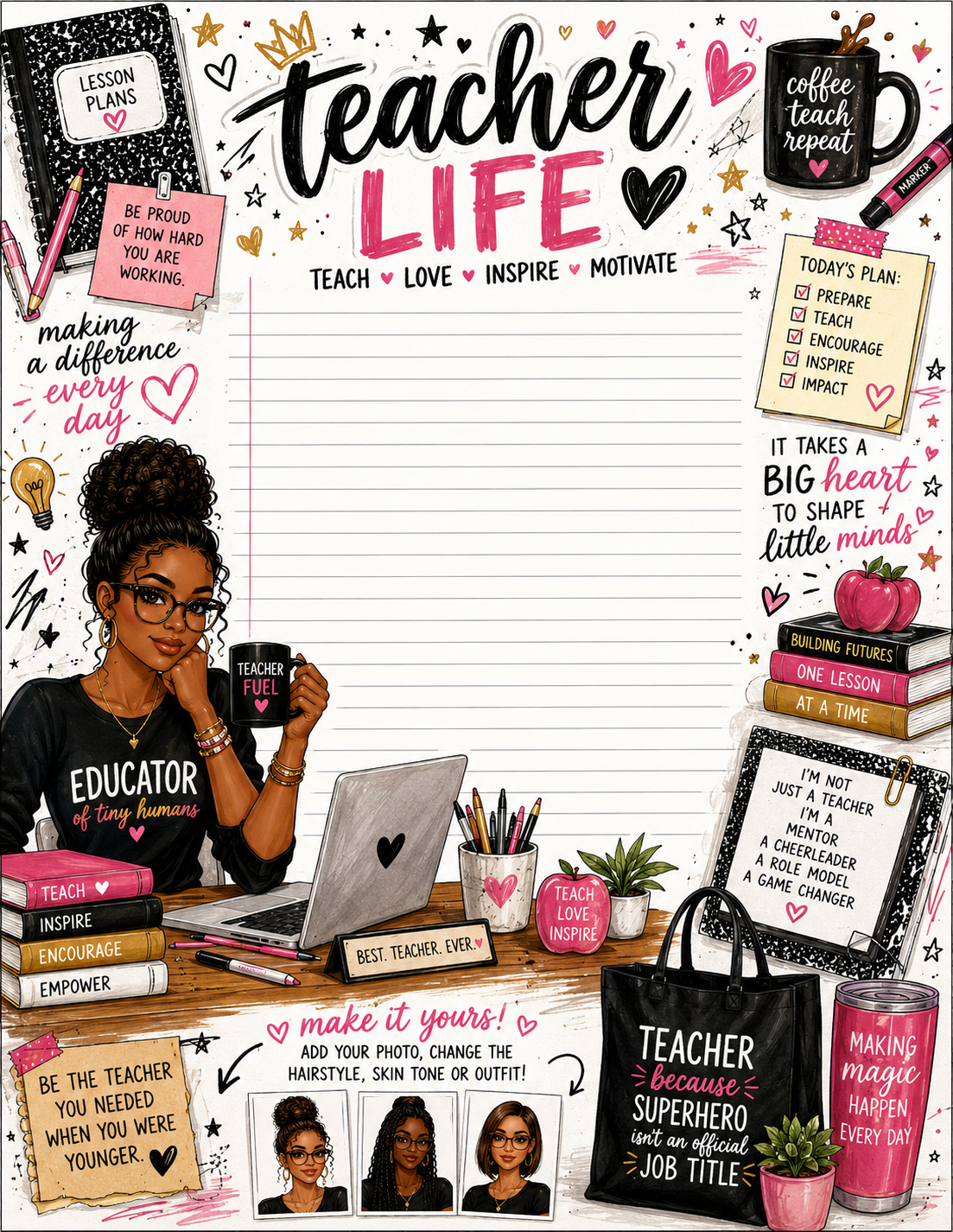 Teacher Life notepad